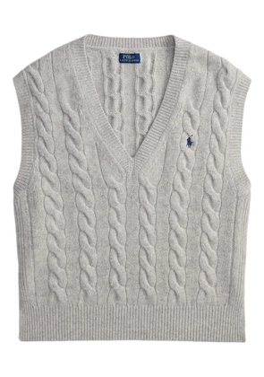 Polo Ralph Lauren cable-knit v-neck sweater vest - Grey