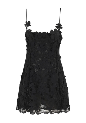 Blumarine floral-lace mini dress - Black