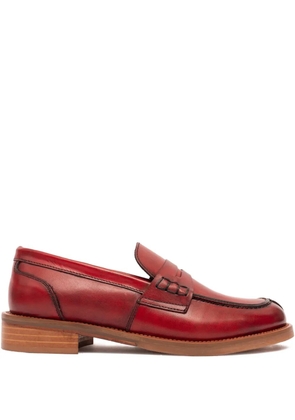 SOMMET penny leather loafers - Red
