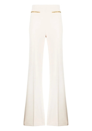 Elisabetta Franchi chain-detail straight-leg trousers - Neutrals