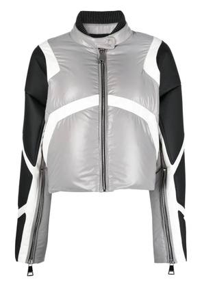 Khrisjoy Khris Crop Biker puffer jacket - Grey