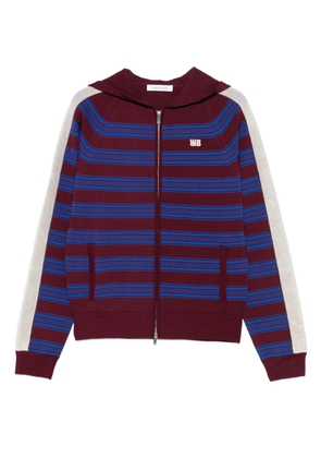Wales Bonner Music striped hoodie - Red