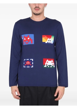 Comme Des Garçons Shirt graphic crewneck knitwear - Blue