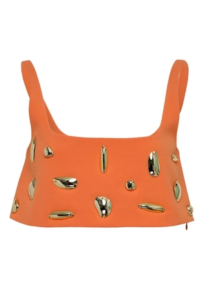 Alexis embellished tank top - Orange