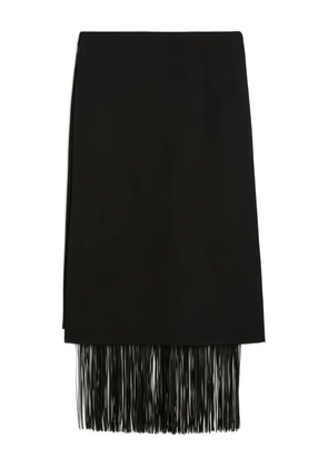 Sportmax Hiberis fringed midi skirt - Black