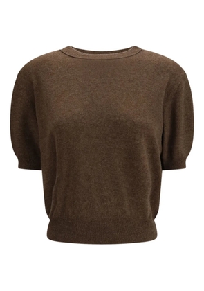 Lisa Yang Genevra puff-sleeve T-shirt - Brown