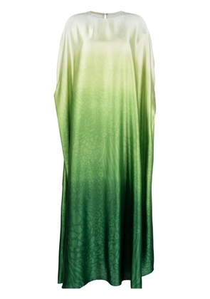 Bambah gradient-effect kaftan dress - Green