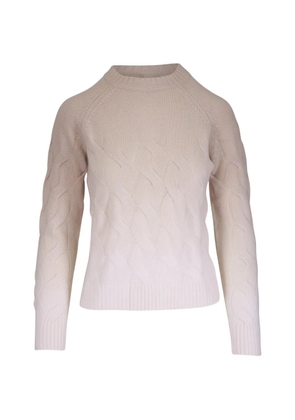 Kinross Cashmere cable-knit gradient sweater - Neutrals