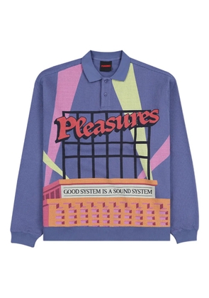 Pleasures Spotlight cotton polo shirt - Blue