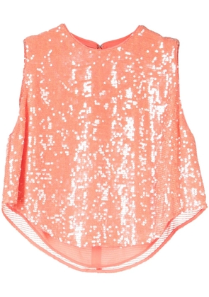 LAPOINTE sequin-embellished sleeveless top - Orange