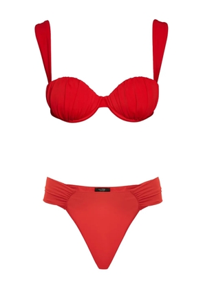 Noire Swimwear ruched balconette bikini - Red