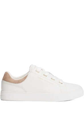 Tommy Hilfiger lace-up leather sneakers - White