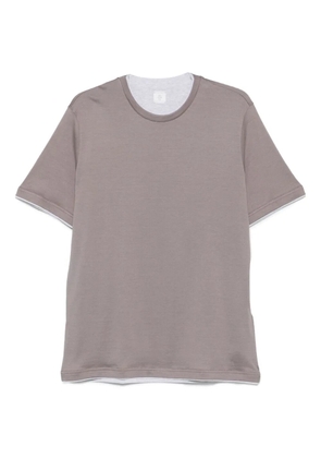 Eleventy layered cotton t-shirt - Grey