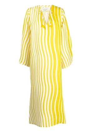 Bambah Sicily striped kaftan dress - Yellow