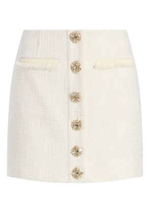 Cinq A Sept Linda tweed skirt - White