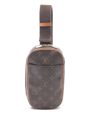 Louis Vuitton Pre-Owned 2001 small Pochette Ganju Monogram belt bag - Brown