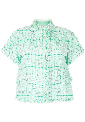 SHIATZY CHEN bead-embellished tweed jacket - Green