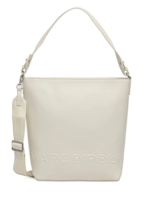 Marc O'Polo Vanja embossed-logo leather tote bag - Neutrals