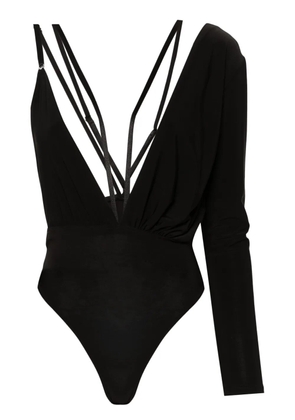 Alchemy x Lia Aram V-neck strapped bodysuit - Black