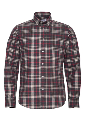 LOJA DAS MEIAS buttoned check-pattern shirt - Grey