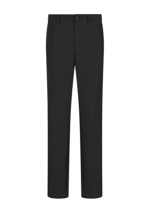 Giorgio Armani waffle-knit trousers - Black
