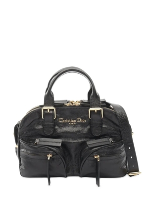 Christian Dior Pre-Owned 2010-2025 Crinkled Calfksin Grand Tour Bowling Bag satchel - Black