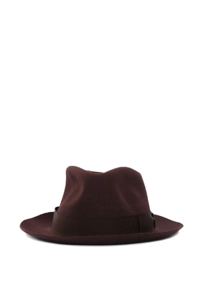 Borsalino felted fedora hat - Brown