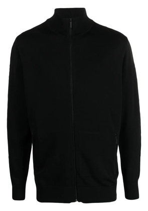 Karl Lagerfeld fine-knit bomber jacket - Black
