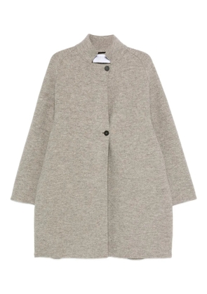 Harris Wharf London single-breasted mélange coat - Grey