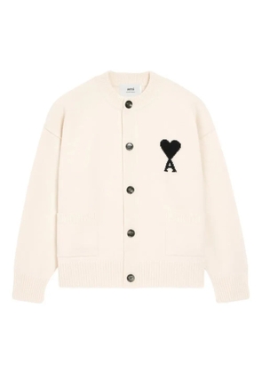 AMI Paris Ami De Coeur wool cardigan - Neutrals
