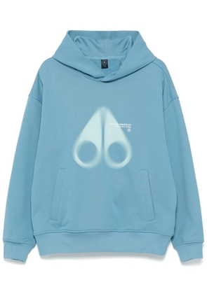 Moose Knuckles logo-print hoodie - Blue