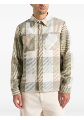 Manière De Voir Rune check-print overshirt - Neutrals
