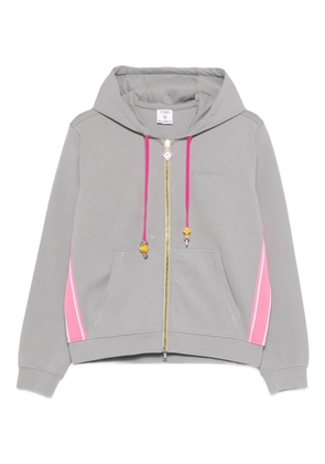 Casablanca zip side stripe hooded top - Grey