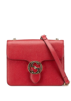 Gucci Pre-Owned 2016-2024 Small Dollar Calfskin Interlocking G crossbody bag - Red