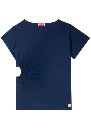 Kenzo sunray-pleated T-shirt - Blue