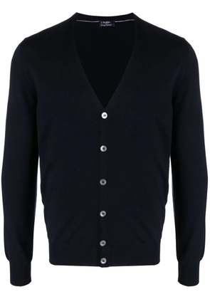 Barba V-neck wool cardigan - Blue