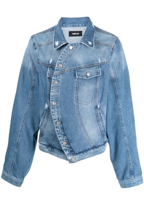EGONlab. ripped-detail denim jacket - Blue