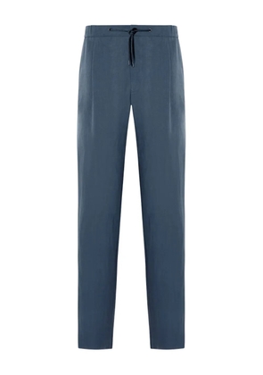 Giorgio Armani drawstring pleated trousers - Blue