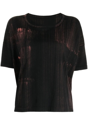 Y's graphic-print cotton T-shirt - Black