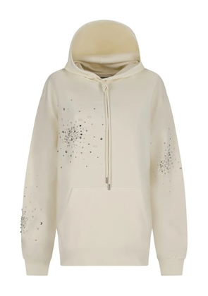 DES PHEMMES crystal-embellished hoodie - White