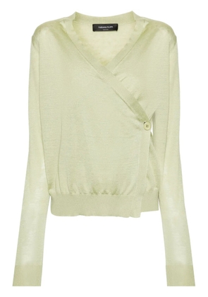 Fabiana Filippi wrap-design knitted top - Green