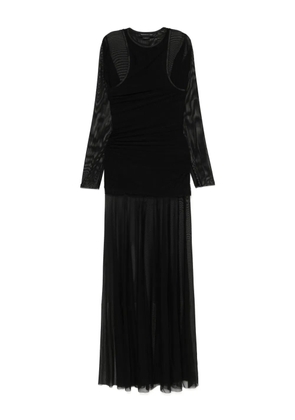 FEDERICO CINA sheer layered dress - Black