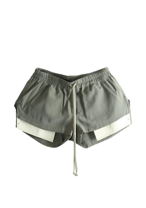 Rick Owens drawstring panelled shorts - Green