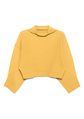 Homme Plissé Issey Miyake MC June pleated T-shirt - Yellow