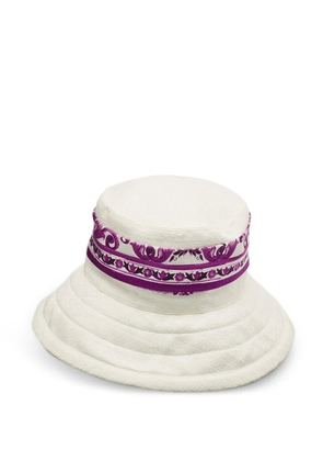 Dolce & Gabbana Pre-Owned Majolica-print bucket hat - White
