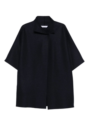 Harris Wharf London short-sleeve collared coat - Blue