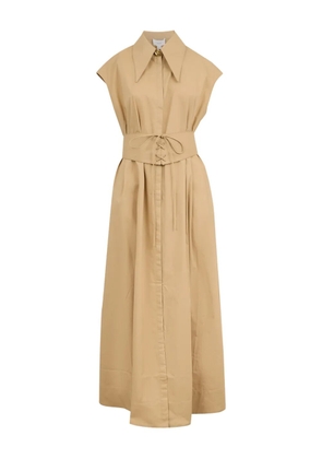 CLEA Callista belted midi dress - Neutrals