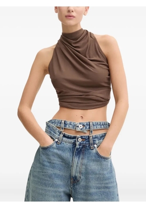 Rick Owens Lilies draped halter-neck top - Brown