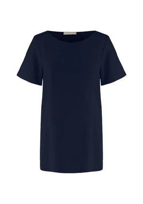 Allude short-sleeves curved-hem T-shirt - Blue