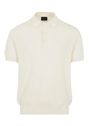 Brioni weaving short-sleeve polo shirt - Neutrals